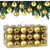 Lot de 54 boules de Noël or pour décoration de sapin