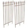 CLP Lot de 2 Treillis Elisa en fer robuste pour Plantes grimpantes et rosiers , Marron antique