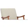 Chaise a bascule Morelia en tissu avec pieds Noyer , Crème