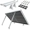 NuaSol Kit de montage pour centrale électrique de balcon | 2 supports de panneau solaire | support 30°-60° | argenté