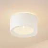 Lindby - plafondlamp - 1licht - Textiel, ijzer - H: 22 cm - E27 - wit