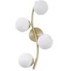 Lindby - wandlamp - 4lichts - Glas, metaal - H: 47.5 cm - G9 - wit, me...