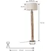 Lucande Lampadaire Tissu Jorvan en Marron Bois e. a. pour Salon & Sall...