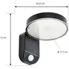 PRIOS - Wandlampen buiten - 1licht - kunststof - H: 12 cm - zwart, hel...