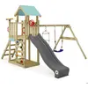 Aire de jeux Wickey Multiflyer Light avec balançoire et toboggan anthr...