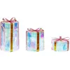 BELIANI Lot de 3 décorations de jardin à LED cadeaux de Noël multicolores 30 cm GRIMSEY