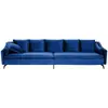 BELIANI Canapé en velours bleu marine AURE