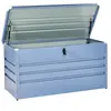 BELIANI Coffre de Jardin en Acier 400 l avec Couvercle Verrouillable Bleu Cebrosa