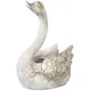 BELIANI Figurine Décorative MgO Cygne Intérieur Extérieur Accessoires de Jardin Salon Blanche Gruffy