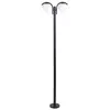 BELIANI Lampadaire d'Extérieur Moderne en Aluminium à 2 Lumières de Jardin Noir Kulsi