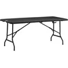 Outsunny Gartentisch Stahl, HDPE Dunkelgrau