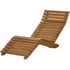 Outsunny Gartenliege Lärchenholz Teak