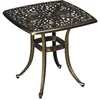 Outsunny Garten Beistelltisch Aluminium Bronze