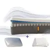Emma EMMA  Pack Matelas Hybride II Plus 90x200 + Oreiller Nuage Elite + Couette  Mémoire de Forme + Ressorts  Housse Plus Respirante