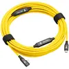 CobraTether Câble USB-C vers Micro-B 90°, 10m, Jaune