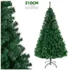 ALIGHTUP Sapin de Noël Artificiel en PVC, 210cm avec 1100 Branches & Support en Fer,Vert