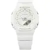 Montre sportive Casio - GMA-P2100-7AER en plastique blanc pour femmes - 20 bar - Quartz