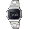 CASIO Montre Vintage Mirror Face A168WEM-1EF - Mixte - Argent et Noir
