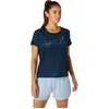 T-shirt de running femme Asics Ventilate SS Top respirant - Bleu marin...