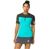 Maillot femme Asics Fujitrail - Running - Vert - Manches courtes - Res...