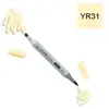 COPIC Ciao YR31, Light Reddish Yellow, Twin Marker avec une pointe de largeur moyenne et une pointe « brush ».