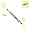 COPIC Ciao YG00, Mimosa Yellow, Twin Marker avec une pointe de largeur moyenne et une pointe « brush ».