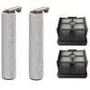 SODIAL 4 PièCes PièCes pour Dreame H12 Pro Lave-Sol Machine Aspirateur Accessoires Filtre Hepa Lavable Brosse à Rouleau Principal