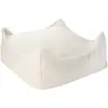 Wigiwama Pouf Ottoman Square Cream White molletonné