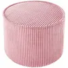 Wigiwama Pouf Pink Mousse velours côtelé
