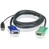 KVM jeu de câbles, ATEN USB, 2L-5202U, longueur 