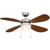 AIRERYDER Ventilateur de plafond Classic 105 cm Nickel / Noyer