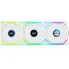 Lian Li Uni Fan SL Wireless LCD 120 - Blanc - Pack de 3 + contrôleur