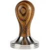 SORSO Barista tamper, roestvrij staal, met houten handvat, 57 mm   Bru...