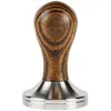 SORSO Barista tamper, roestvrij staal, met houten handvat, 58 mm   Bru...