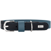 HUNTER collier Wolmar BioThane® x cuir, bleu fumé/noir Gr. S : 45cm de...