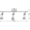 Osram, Spot de plafond, LED SPOT WHITE 3 X 3.4W 927 DIM (GU10, 690 lm)