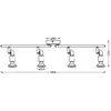 Osram, Plafonnier, LED SPOT WHITE 4 X 3.4W 927 DIM (920 lm, GU10)