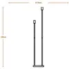 Osram, Lampadaire, Decor Stick Floor Gris foncé 2XE27 (E27)