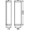 Osram, Plafonnier, Bathroom Wall Luminaire IP44 E14 320mm E14 Chrome (...