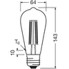 Ampoule LED OSRAM Classic à filament de forme Edison, 3,8W, E27, Blanc...