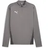 Puma teamgoal training 1/4 zip top in de kleur grijs.
