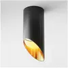 Plafonnier Plafonnier Spot plafond Lampe de salon Noir Or H 15 cm