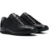 BOSS Saturn Lowp Baskets en cuir avec doublure anti-odeurs pour homme, Noir, 42 EU