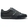 BOSS Saturn Lowp Baskets mixtes en daim et cuir synthétique pour homme Taille, noir foncé, 46 EU