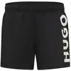 HUGO Hommes ABAS Short de Bain à séchage Rapide et Logo imprimé Vertical, Black1, XXL