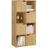 WOLTU Bibliothèque Étagère,Meuble de Rangement,8 Cubes de Rangement,4 ...