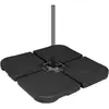 WOLTU Pied de Parasol 4 Pièces 60L, conviennent aux parasols avec pied...