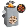 Braséro Blumfeldt Monolith avec grill MGO & bac en acier et pare-étinc...