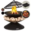 Braséro Blumfeldt Aguilera - Foyer extérieur avec barbecue - 65 cm - Acier Noir