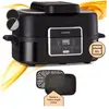 KLARSTEIN Combo Air grill heteluchtfriteuse 5 programma's 1500 watt 4,5 liter grillmand 2,5 liter frituurmand